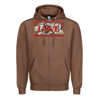 Chestnut love ladybug    license plate template Zipper Hoodie - BarkalooDesign