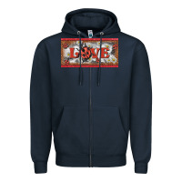 Navy love ladybug    license plate template Zipper Hoodie - BarkalooDesign