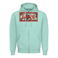 Seafoam love ladybug    license plate template Zipper Hoodie - BarkalooDesign