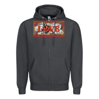 Smoke love ladybug    license plate template Zipper Hoodie - BarkalooDesign
