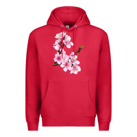 Cardinal Peach Blossom Illustrations Premium Hoodie - LillyAllenDesigns