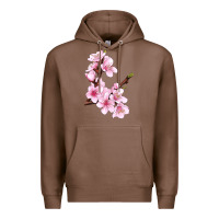 Chestnut Peach Blossom Illustrations Premium Hoodie - LillyAllenDesigns