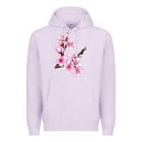 Lilac Peach Blossom Illustrations Premium Hoodie - LillyAllenDesigns