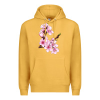 Mustard Peach Blossom Illustrations Premium Hoodie - LillyAllenDesigns