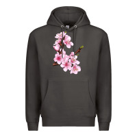 Smoke Peach Blossom Illustrations Premium Hoodie - LillyAllenDesigns