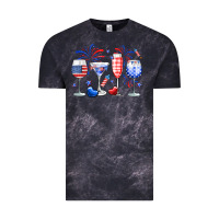 Cloud Black 4th of July wine glasses Vintage Tee - Neo Western