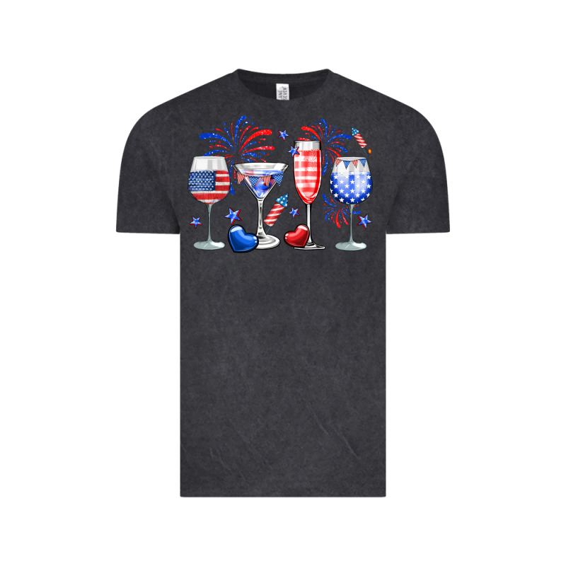 4th Of July Wine Glasses Vintage Tee by Neo Western | Teevron
