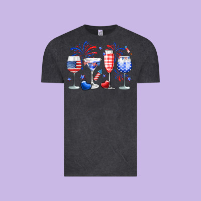 4th Of July Wine Glasses Vintage Tee Designed By Neo Western