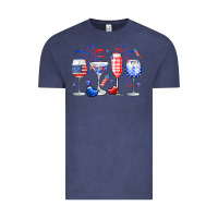 Vintage Denim 4th of July wine glasses Vintage Tee - Neo Western