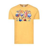 Vintage Mustard 4th of July wine glasses Vintage Tee - Neo Western