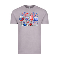 Vintage Zinc 4th of July wine glasses Vintage Tee - Neo Western