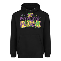 Black mardi gras mama Heavyweight Hoodie - MaliasSmallBusiness
