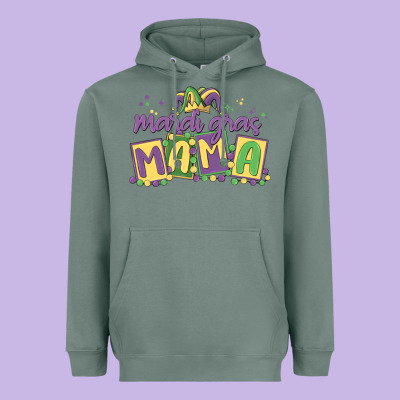 Mardi Gras Mama Heavyweight Hoodie Designed By Maliassmallbusiness