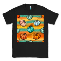 Black Pumpkin And Glitter Seamless Pattern Classic Tee - BundleAndBundleShop