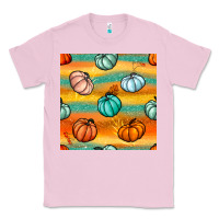 Bubblegum Pink Pumpkin And Glitter Seamless Pattern Classic Tee - BundleAndBundleShop