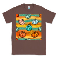 Chestnut Pumpkin And Glitter Seamless Pattern Classic Tee - BundleAndBundleShop