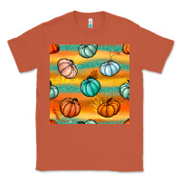 Copper Pumpkin And Glitter Seamless Pattern Classic Tee - BundleAndBundleShop