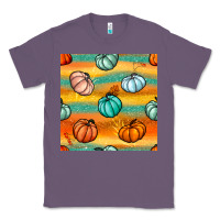 Lavender Pumpkin And Glitter Seamless Pattern Classic Tee - BundleAndBundleShop