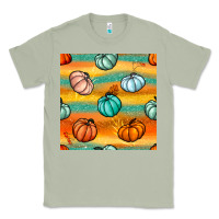 Matcha Pumpkin And Glitter Seamless Pattern Classic Tee - BundleAndBundleShop