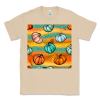Mushroom Pumpkin And Glitter Seamless Pattern Classic Tee - BundleAndBundleShop