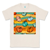Natural Pumpkin And Glitter Seamless Pattern Classic Tee - BundleAndBundleShop