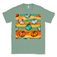 Sage Pumpkin And Glitter Seamless Pattern Classic Tee - BundleAndBundleShop