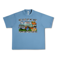 Pebble Blue Get Out Of My Way It's Pumpkin Spice Season Urban Heavy Tee - CowhideDigitalArt