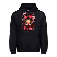Black one loved mama messy bun Urban Hoodie - texasbilliewilder