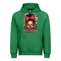 Emerald one loved mama messy bun Urban Hoodie - texasbilliewilder