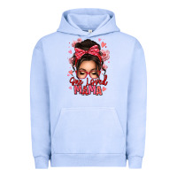 Pigment Grape Ice one loved mama messy bun Urban Hoodie - texasbilliewilder