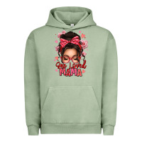Pigment Oil Green one loved mama messy bun Urban Hoodie - texasbilliewilder