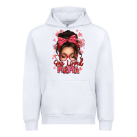 White one loved mama messy bun Urban Hoodie - texasbilliewilder