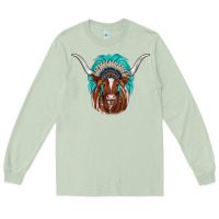 Matcha texas longhorn indian headdress Long Sleeve Tee - JahusDesignShop