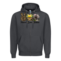 Smoke peace love rhino Zipper Hoodie - LillyAllenDesigns