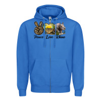 True Royal peace love rhino Zipper Hoodie - LillyAllenDesigns