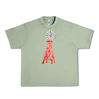 Oil Green windmill fa element Urban Heavy Tee - FaDigitalArtStudio