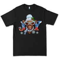 Black Christmas snow cow joy Premium Tee - BarkalooDesign