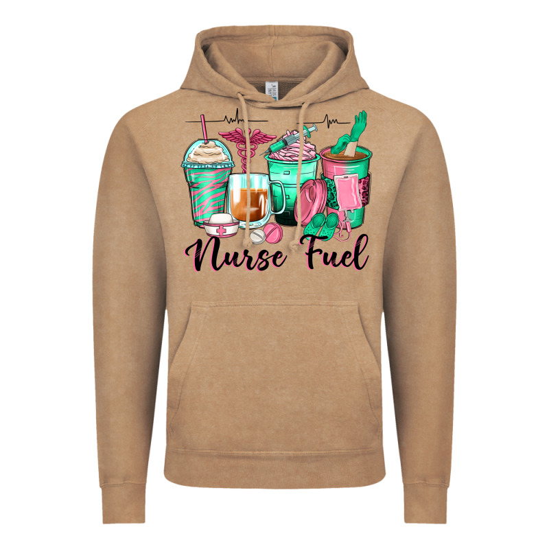 Nurse Fuel Coffee Cups Vintage Hoodie by Zillion Design Studio | Teevron
