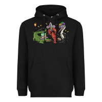 Black mardi gras alligator crawfish pelican Heavyweight Hoodie - MaliasSmallBusiness
