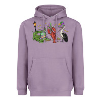 Lavender mardi gras alligator crawfish pelican Heavyweight Hoodie - MaliasSmallBusiness