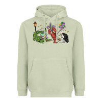 Matcha mardi gras alligator crawfish pelican Heavyweight Hoodie - MaliasSmallBusiness
