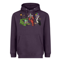 Plum mardi gras alligator crawfish pelican Heavyweight Hoodie - MaliasSmallBusiness