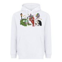 White mardi gras alligator crawfish pelican Heavyweight Hoodie - MaliasSmallBusiness