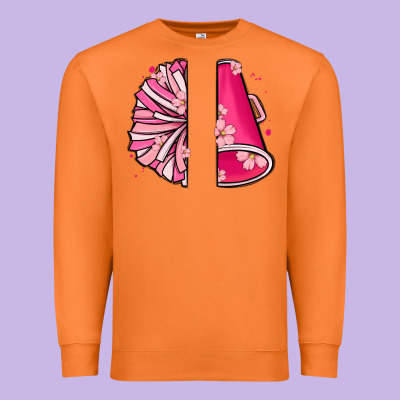 Custom Name Cheerleader With Megaphone Premium Sweatshirt Designed By Maliassmallbusiness