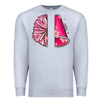 Heather Grey custom name cheerleader with megaphone Premium Sweatshirt - MaliasSmallBusiness