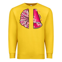 Lemon custom name cheerleader with megaphone Premium Sweatshirt - MaliasSmallBusiness