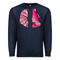 Navy custom name cheerleader with megaphone Premium Sweatshirt - MaliasSmallBusiness