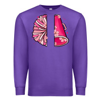 Purple custom name cheerleader with megaphone Premium Sweatshirt - MaliasSmallBusiness