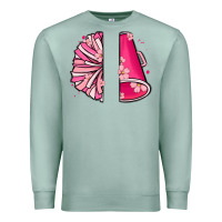 Seafoam custom name cheerleader with megaphone Premium Sweatshirt - MaliasSmallBusiness