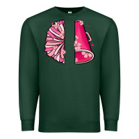 Sports Green custom name cheerleader with megaphone Premium Sweatshirt - MaliasSmallBusiness